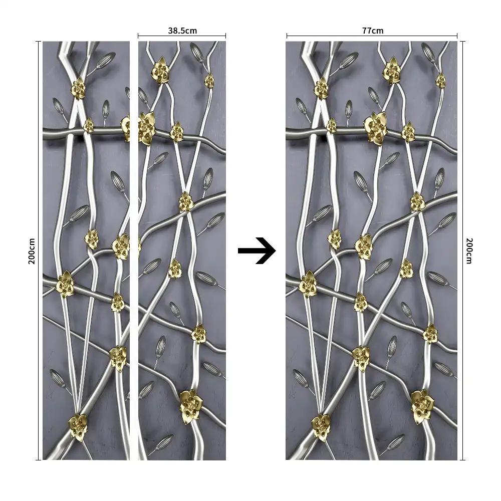 Retro Themed Kitchen Decoration PVC Door Sticker - a Festive Door Decoration That Can Be Easily Removed, Suitable for Kitchen, Guest Room