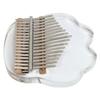 17 Tasten Kalimba Set Transparentes Acryl Edelstahl Tragbar Ergonomie Daumenklavier für Kinder