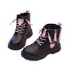 Girls' Martin Boots with Heart Design, New Spring and Autumn Style, Black Boots for Girls, Children's Short Boots for Older and Younger Girls