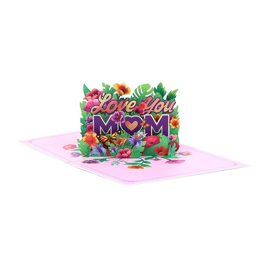 Handcrafted 3D Mother's Day Greeting Card Handmade 3D Card MOM Letter Greeting Card Mother's Day Paper Greeting Card