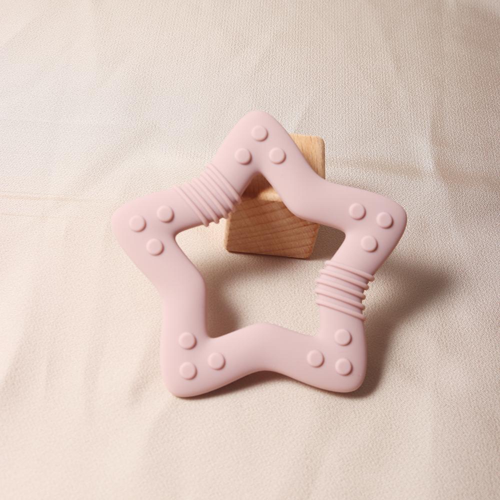 New Star Silicone Teether Food Grade Heart Baby Teething Toy