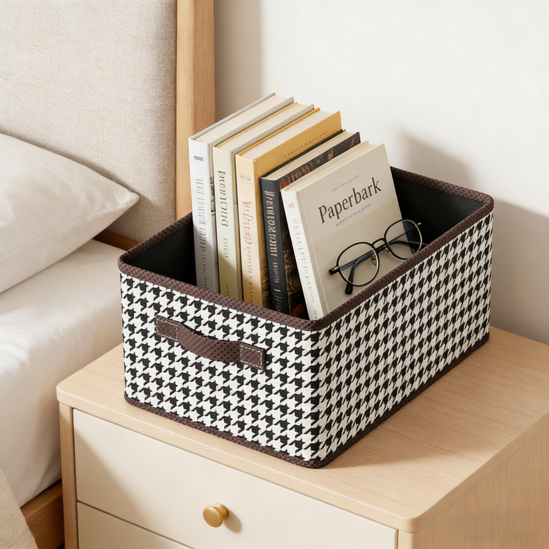 Houndstooth Large Capacity Foldable Clothing Storage Box