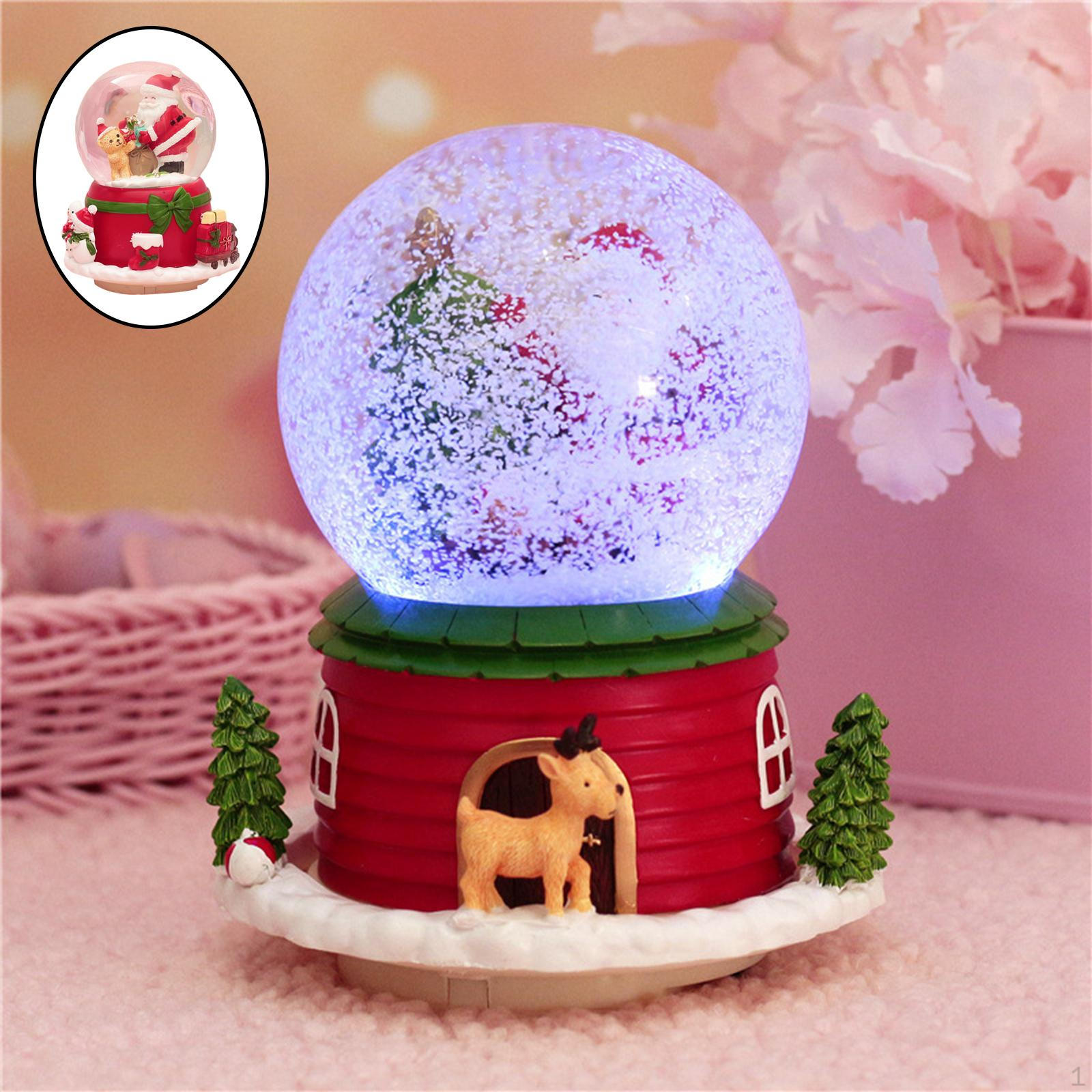 Шар Снежный шар Музыкальный Световой Снежинка для Рождества Новогодние Подарки D