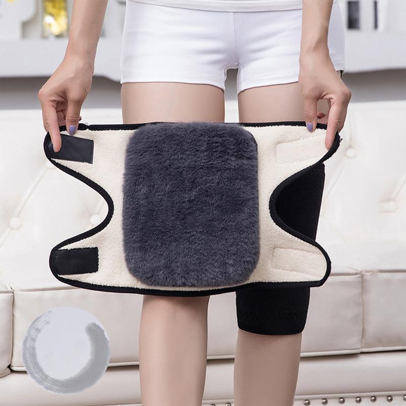 Winter Warm Knee Brace Thermal Leg Knee Warmer Sleeve For Women Men imitation rabbit plush Knee Pad For Cycling Ski Running