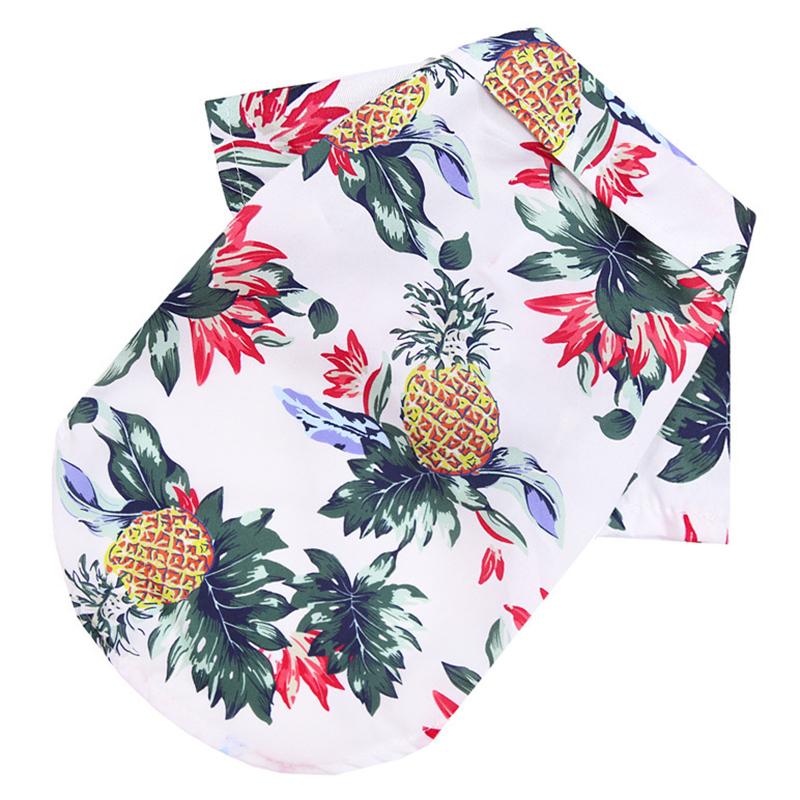Pet Puppy Summer Clothes Hawaiian Holiday Beach Style Shirt For Small Medium Schnauzer Teddy Bear Pomeranian Cat Travel Clothing