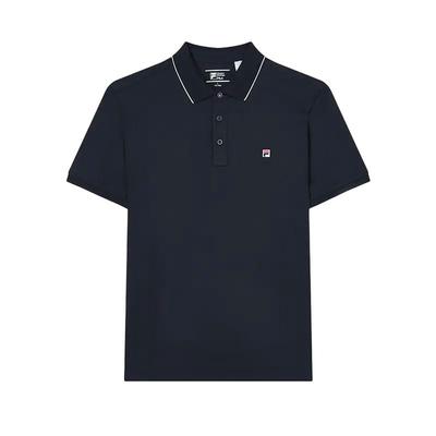 Einfaches Bequemes Lässiges Kurzarm-Poloshirt Herren Oberteile Legendär-Blau F51M431102FNV