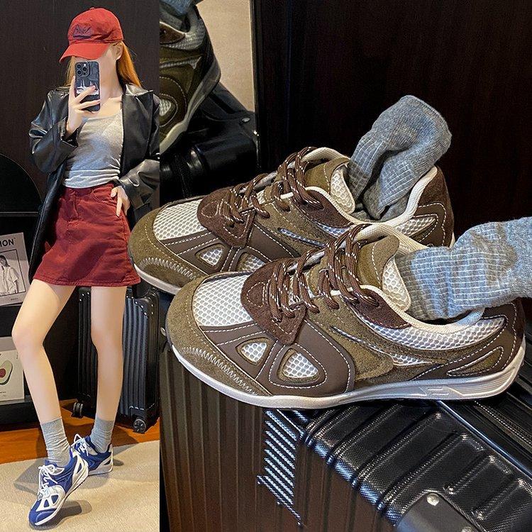 Inner height increase German training shoes women's 2025 autumn new versatile breathable small single shoes casual sports board shoes women