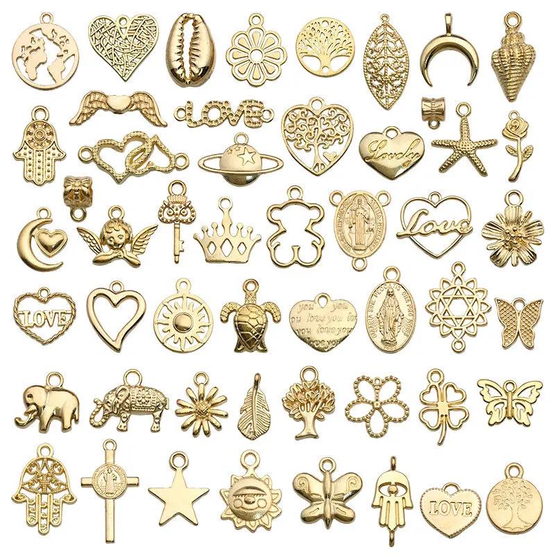 Mixed KC Vintage Alloy Charms For Jewelry Making Handmade DIY Bracelet Earrings Necklace Pendant Jewelry Accessories