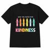 Color the World With Kindness Shirt Colorful Teacher Crayon Graphic Tee
