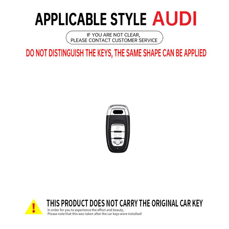 Zinklegierung Autoschlüsselhülle für Q3 Q5 Q7 A1 A3 8P A4 B9 A5 A6 C7 8S 8W A7 A8 4M S4 S5 S6 S7 S8 RS3 RS6 SQ5 TTS TFSI