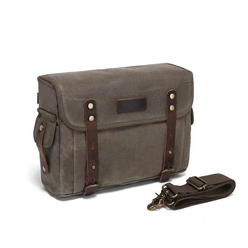 Detachable Motorcycle Bag Waterproof Luggage Bag Saddle Riding Gear Single Shoulder Slant Cross Leather Head Layer