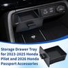 Storage Drawer Tray Fit For  2024 2025 Honda Pilot/2026 Honda Passport Accessories - Center Console Organizer Secret Compartment Storage Box Interior