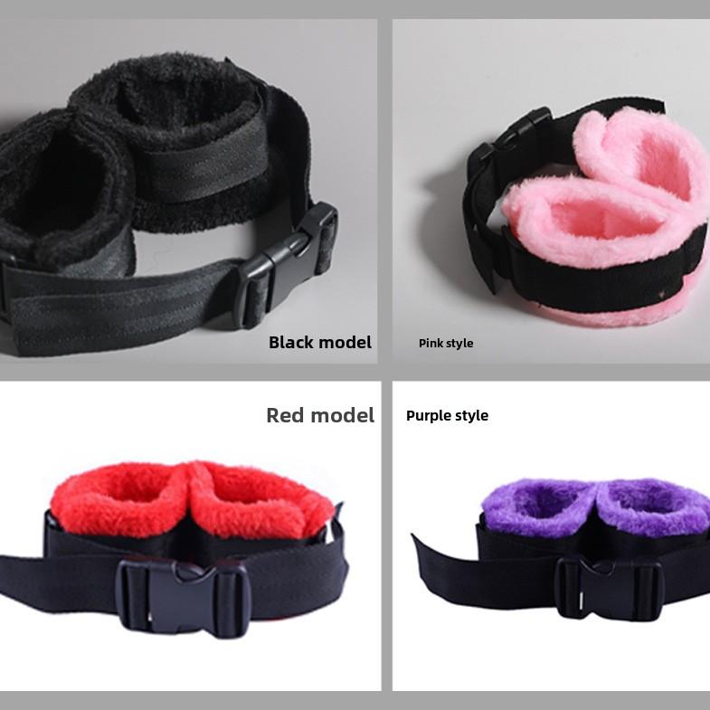 Adult Binding Anti Stripping Plush Black Handcuffs Red Pink Purple Sm Toy Couple Hand Binding Sex Toy for Sexual Use