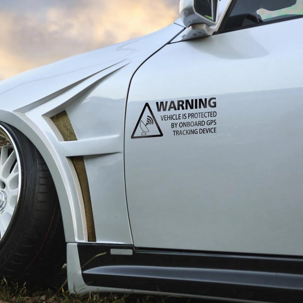 Warning On Board Sticker Car Truck GPS Tracking Device Sign Vinyl Decals Vehicle Van Taxi Boat Safety Anti Theft Protected