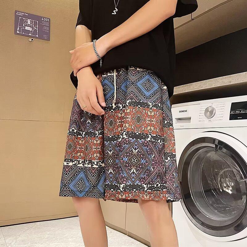 Issilke Kule Hawaiianske Strandshorts Herre Sommer Tynt Design Japansk Retro Amerikansk Trendy Merke Casual Femtedelsbukser