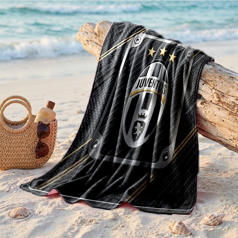 Asciugamano da Spiaggia in Microfibra con Stampa Juventus FC Asciugatura Rapida Assorbente Grande Asciugamano per Spiaggia Nuoto Viaggio