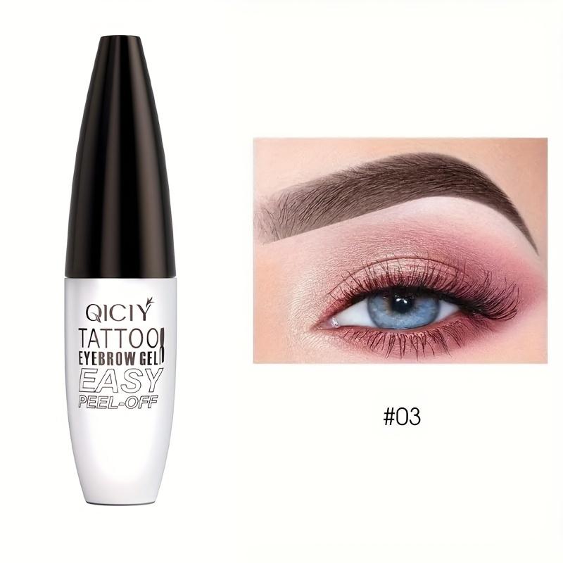 Teinte en gel pour sourcils pelable, semi-permanente et imperméable, gel pour sourcils résistant au transfert, sourcils plus fournis et définis avec des outils d'application faciles
