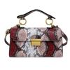 able High-end Texture Light Snake Print Niche Design Versatile Handhold Bag Shoulder Bag Crossbody Bag Armpit