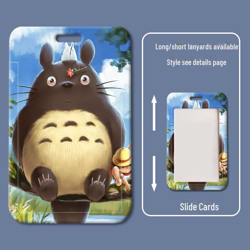 

Держатель карты «Шиншилла»: Силиконовый чехол для студенческих, школьных, рабочих, автобусных карточек и карт доступа - маленький, красочный дизайн. Card holder + white short strap