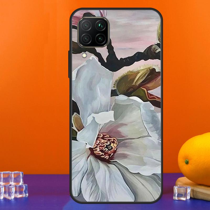 3D Flower Relief For Huawei Nova 12s 12i 11i 8i 9 10 SE Y91 Y90 Y60 Y70 Y72 Y61 P20 P40 Lite P30 P60 Pro Case
