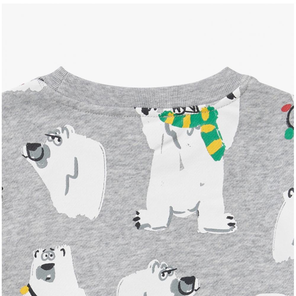 Stella Mccartney Tt4s10 Z1425 905mc White Bear Print Kids Sweatshirt