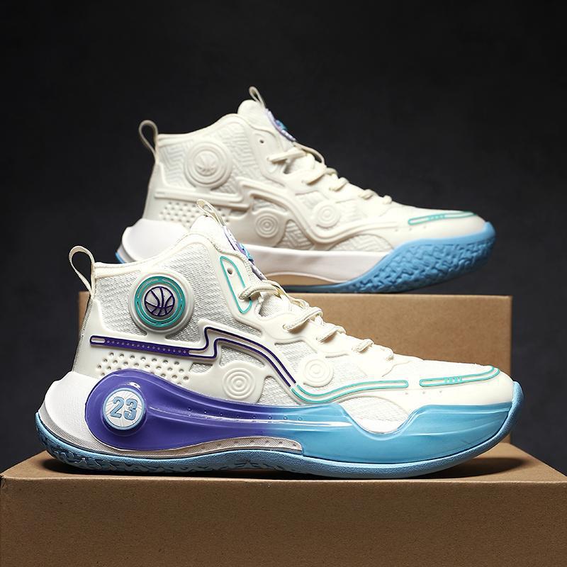 Luminous Basketball Shoes Phantom Actual Combat Men's Shoes Breathable Teenagers Zhongbang Sports Shoes Running Trend Dad Shoes Children