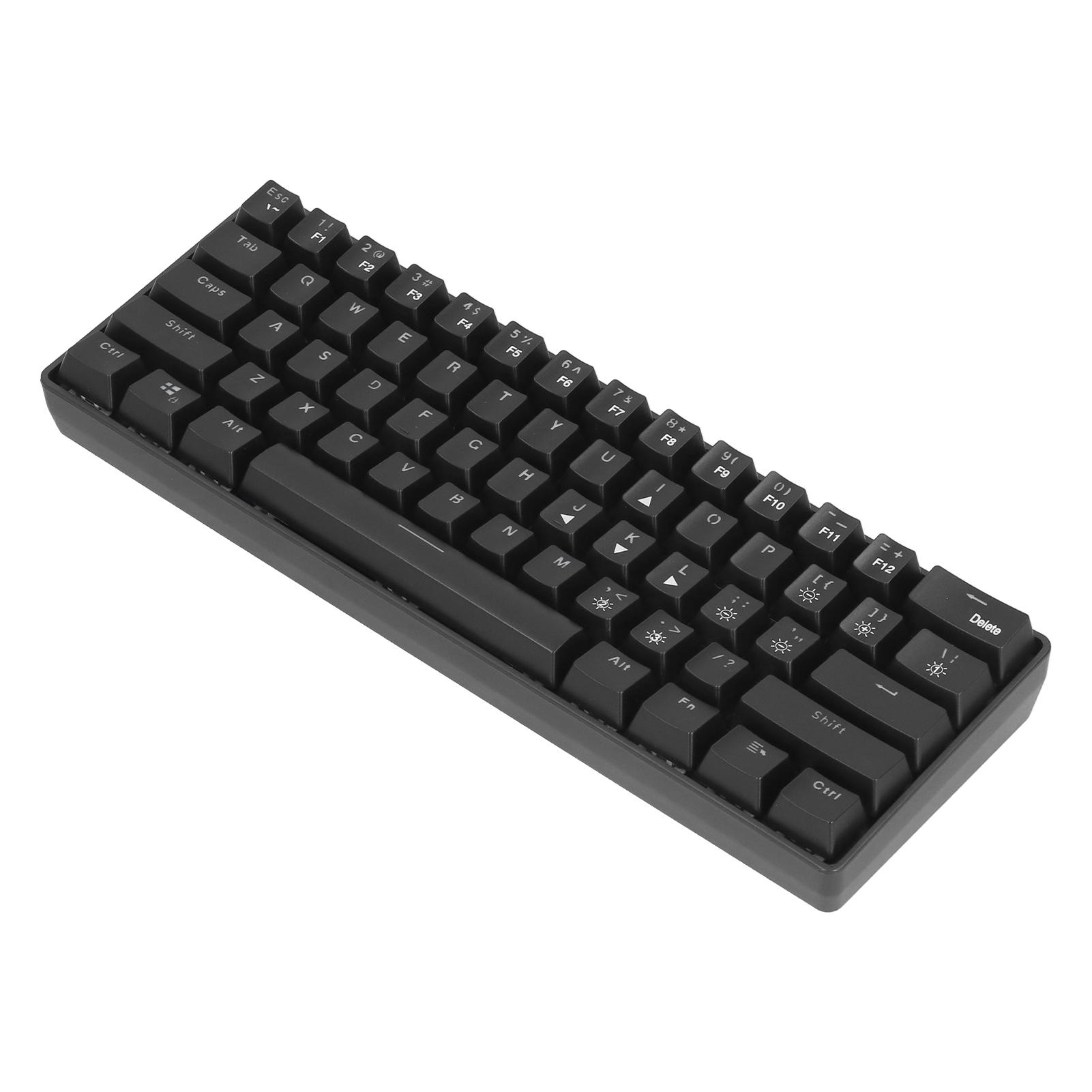 

Механическая клавиатура с подсветкой RGB, 61 клавиша, беспроводная, 2,4 ГГц, проводная, двойной режим, встроенная батарея типа C Green axis