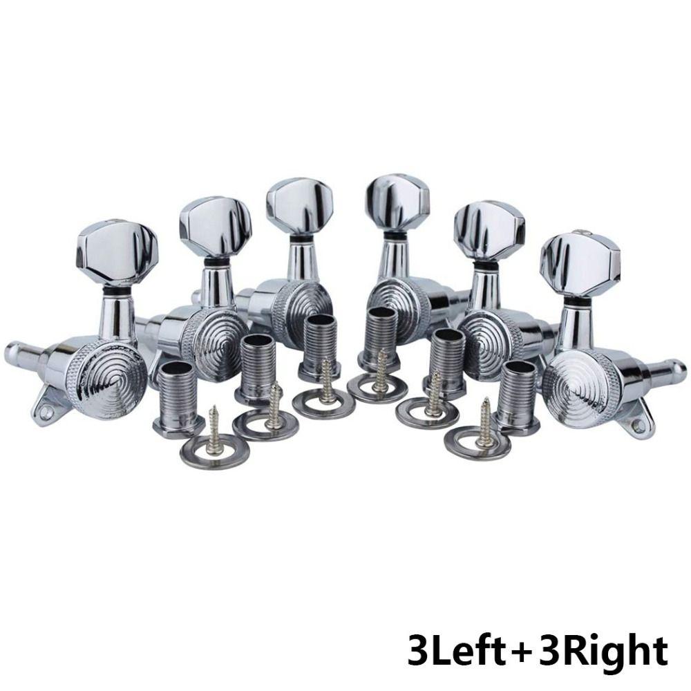 6PCS/Set Silver/Gold/Black Guitar Locking Tuners Lock String Guitar Tuning Pegs