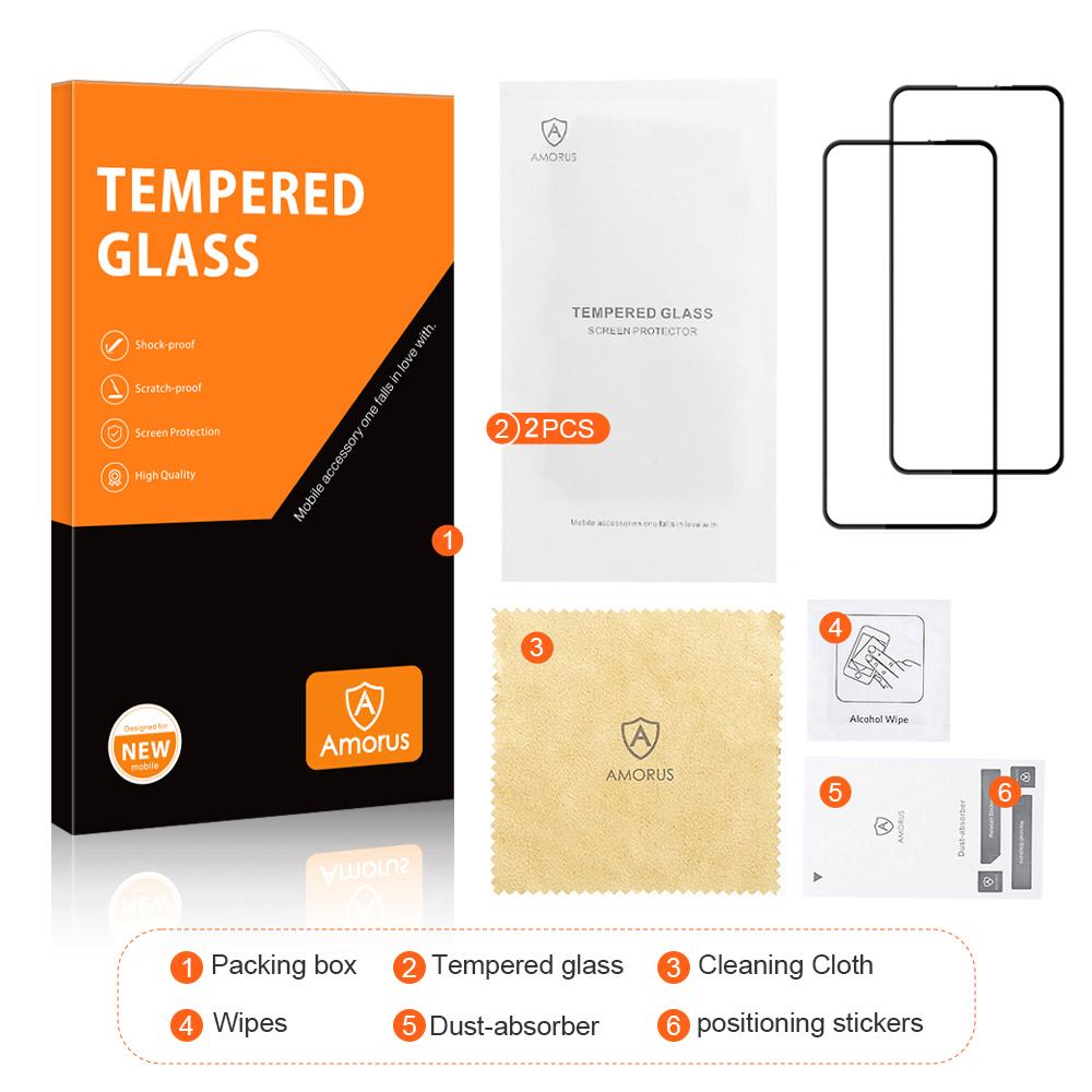 AMORUS 2 Stück für Motorola Edge 60 Stylus 5G/Moto G Stylus 5G (2025) Bildschirmschutz Bruchfest Siebdruck Gehärtetes Glas Folie