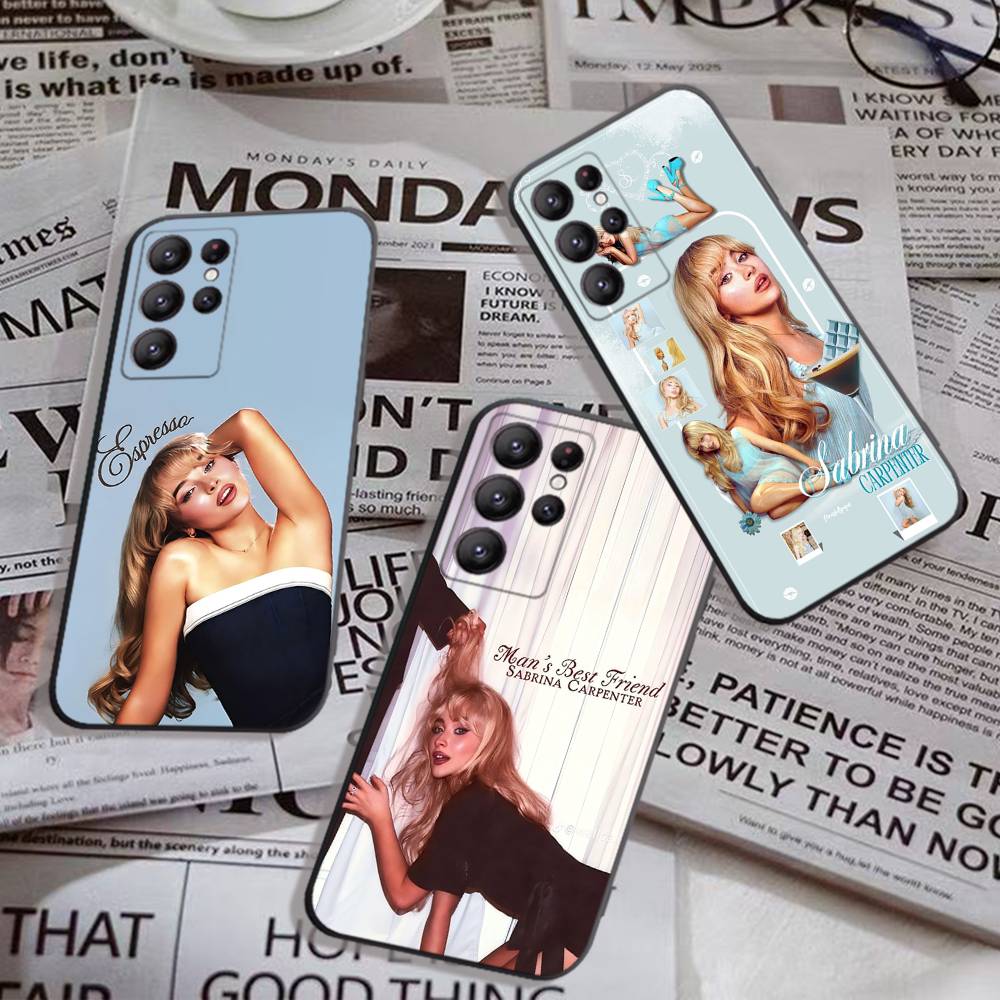 Singer S-Sabrina C-Carpenter Phone Case For Samsung S 24 fe 25 Ultra plus 20 lite 21 30 22 23 24 22 Ultra 5G Fundas