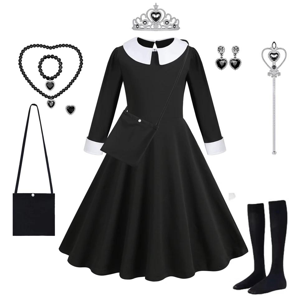 Halloween Dress Girl Costume for Girls Black Dress