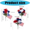Red White Blue Plastic Artificial Chrysanthemum Flower For Independence Day Holiday Decoration Vase Flower Arrangement