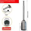 Long Hexagonal Socket Wrench Industrial Grade Extended Rod Wear Resistant for RV Repair Car DIY Garage Utility