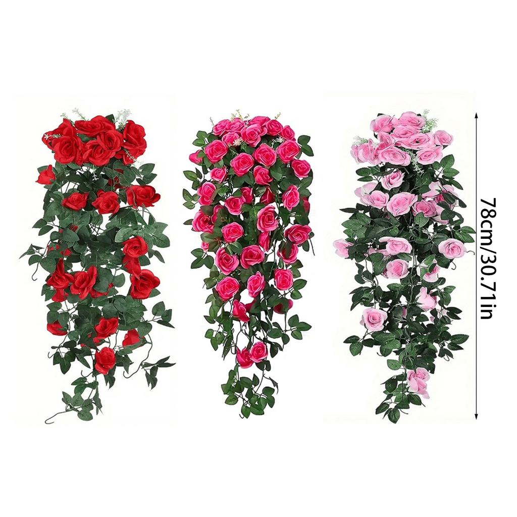 Maintenance Frees Faux Rose Garlands For Indoor Outdoor Decoration Artificial Florals Creeping Stem Accessories