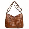 Single Shoulder Soft Leather Large Capacity Diagonal Bag