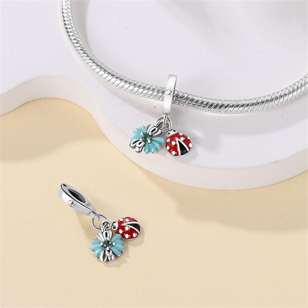 Pendentif Breloque Perle Cuivre Romantique Perles Flocons de Neige Convient Bracelet Original Pour Fabrication de Bijoux Cadeau Saint-Valentin