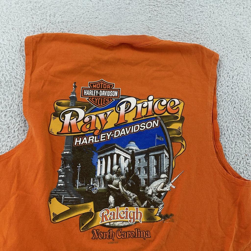 T-shirt Vintage Harley-Davidson Raleigh Caroline du Nord Muscle M/L Moto Biker