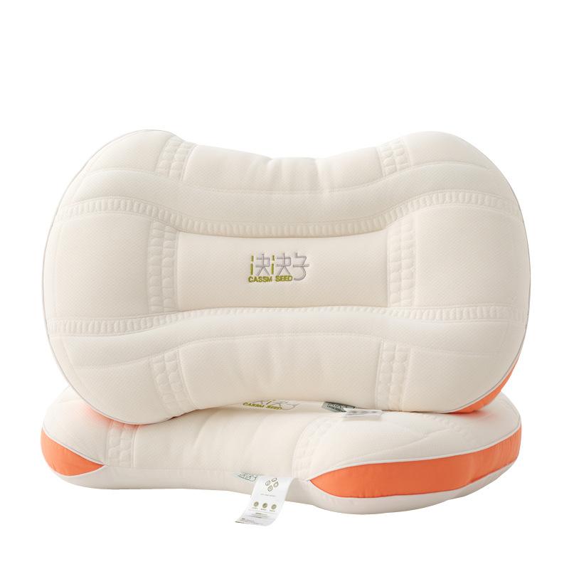 

Подушка из хлопкового латекса, подушка для шейного отдела позвоночника с семенами кассии для улучшения сна, одна пара для домашнего использования, комплект для всей головы 48*74cm