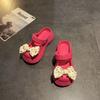 Cute bow hole shoes women's new summer platform leisure beach bag head cool slippers