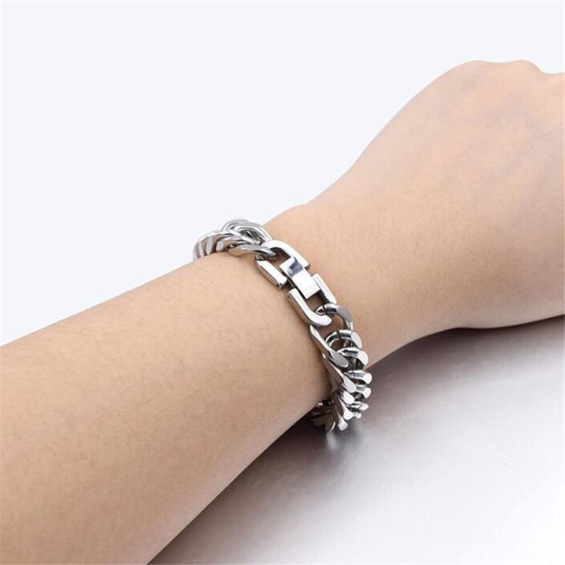 European and American Titanium Steel Men's Double Buckle Bracelet