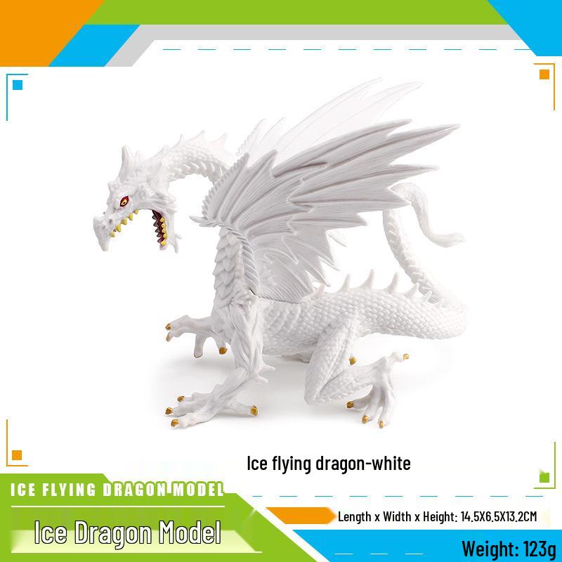 Warcraft Dragon Model Toy: Fire Rock & Stone Dragon, Movable Jaw, Dinosaur Ornament