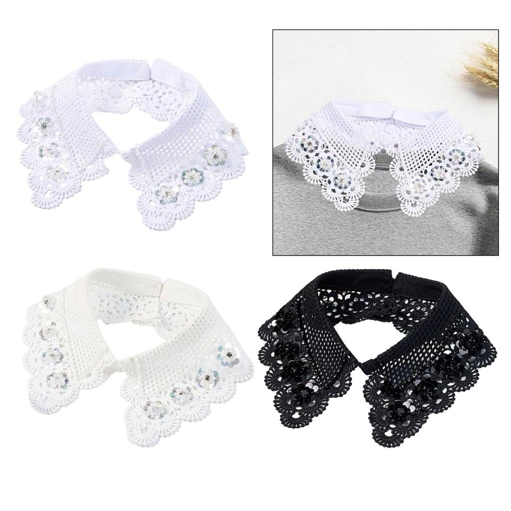 Lace Collars with Floral Pattern Removable Choker Necklace for Craft Supplies