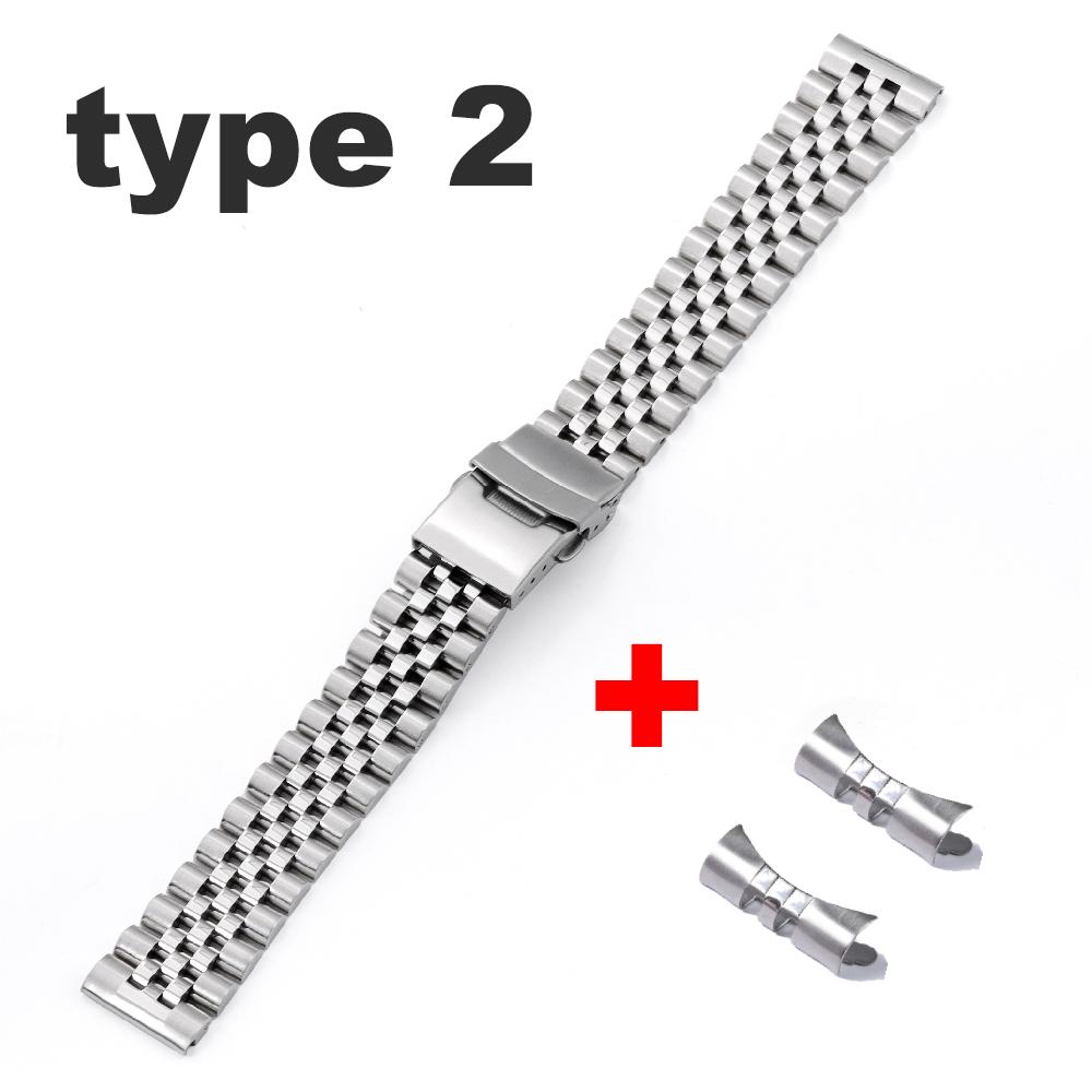 Brățară Solidă din Oțel Inoxidabil pentru Seiko SKX pentru Brățară Jubilee Capăt Curbat Accesorii Ceas Bărbați 18mm 19mm 20mm 21mm 22mm 24mm