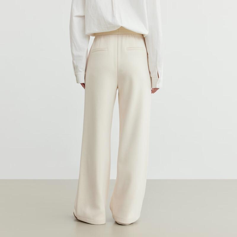 Elva' Island Women's Autumn/Winter Thickened Minimalist Casual Pants