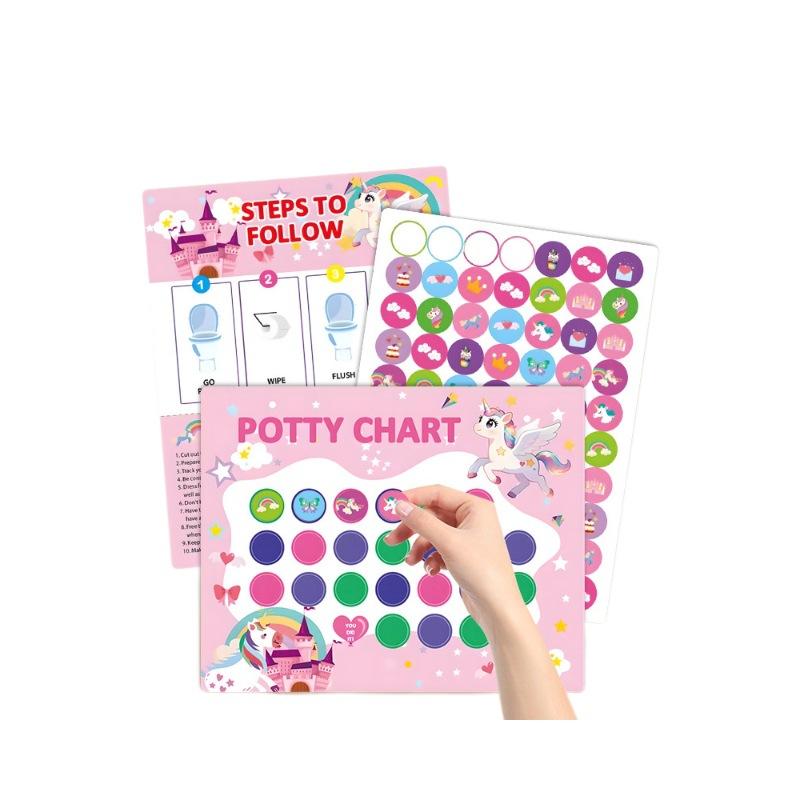 Belohnungsaufkleber-Tabelle für das Töpfchentraining zur Förderung der Toilettengewohnheiten – Aufkleber für Kinder, Jungen und Mädchen