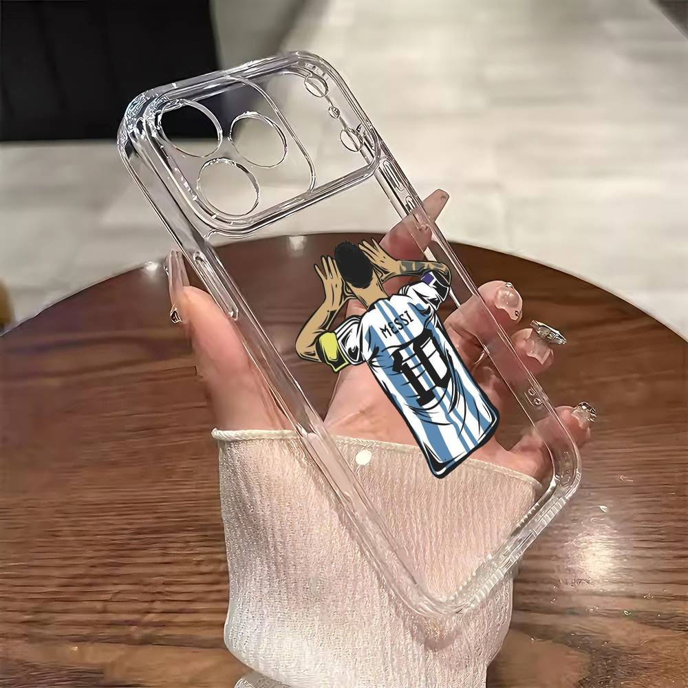 

Leo Messi LIONEL Phone Case For iPhone 17 16 15 14 13 12 11 Mini Pro Max Plus Transparent Cover iPhone15