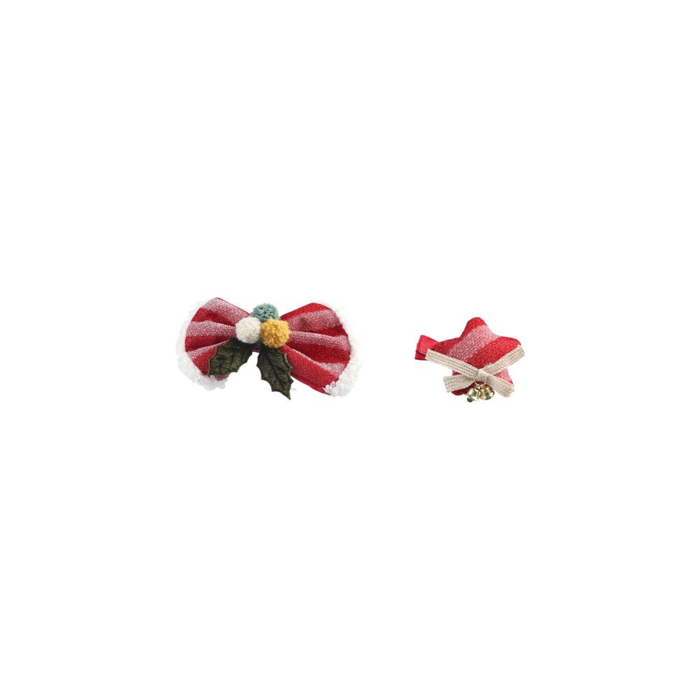 Merry Christmas Decor Christmas Hairpin Sequin Bell Christmas Hat Headband Red Barrette Santa Claus Children Antler Hair Clip