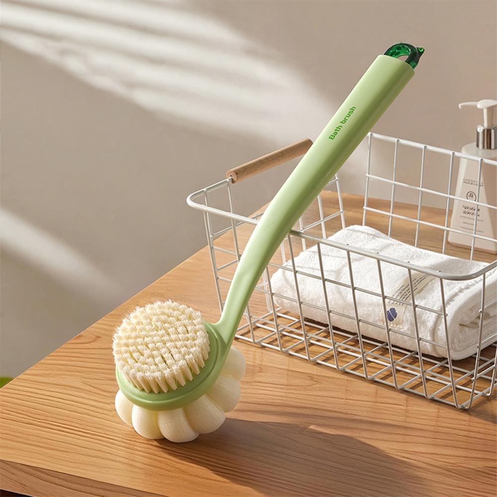 2pcs Anti Slip Long Handle Bath Brush 3-in-1 Massage Bath Brush  Household Shower