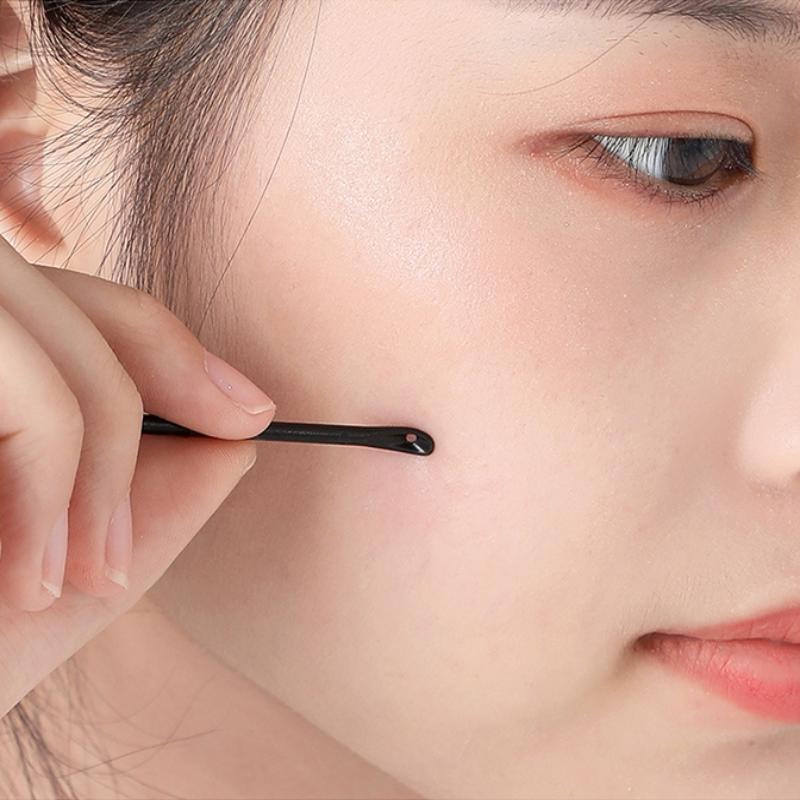 Disposable Acne Squeezing Cotton Swab Tool Blackhead Removal Scraping Stick Blackhead & Pimple Extractor Nose Shovel Cleaning