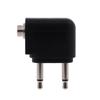 Set of 2pcs Aviation Headphone Adapter 3.5mm Port Aircraft Earphone Socket Conversion Adaptors Portable Converters